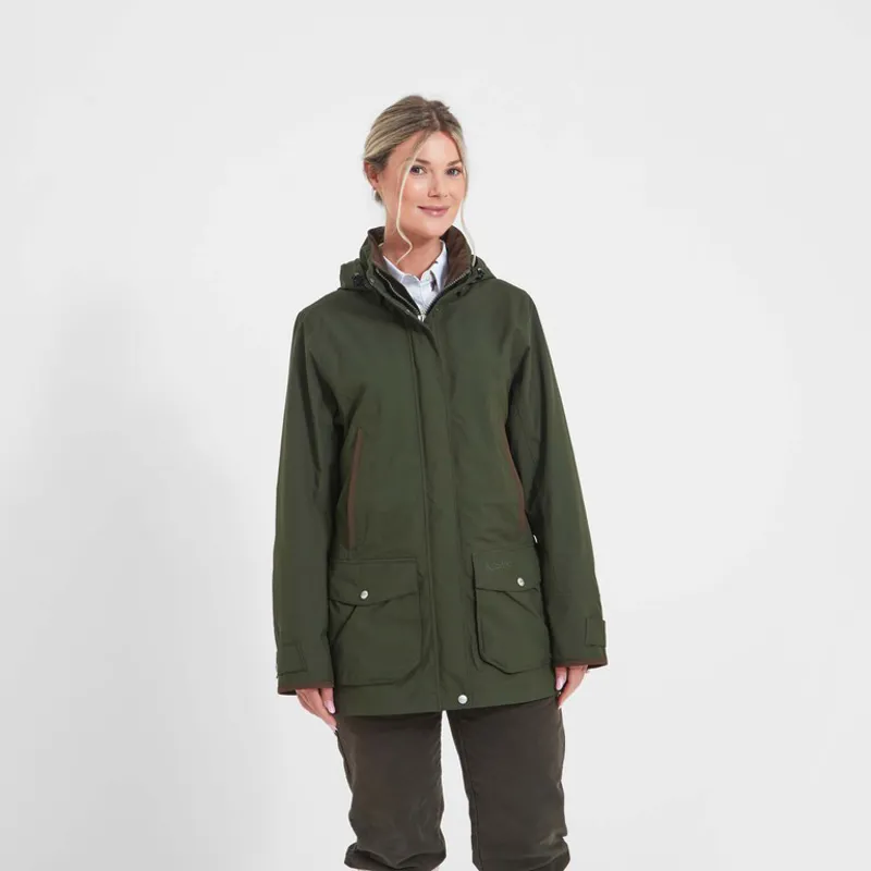 Schoffel Ladies Teal Ultralight Coat - Forest-1